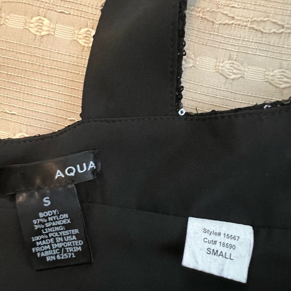 AQUA WOMENS SEQUINED TANK CROP TOP - Picture 8 of 9